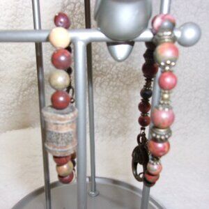 JLR-84 SET OF 2 WOODEN BEADED BRACELETS